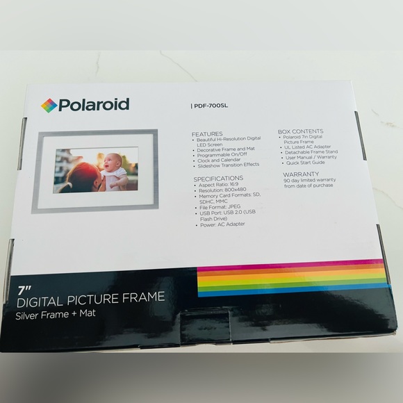 7” Polaroid Digital Picture Frame 🌟 - Picture 2 of 2